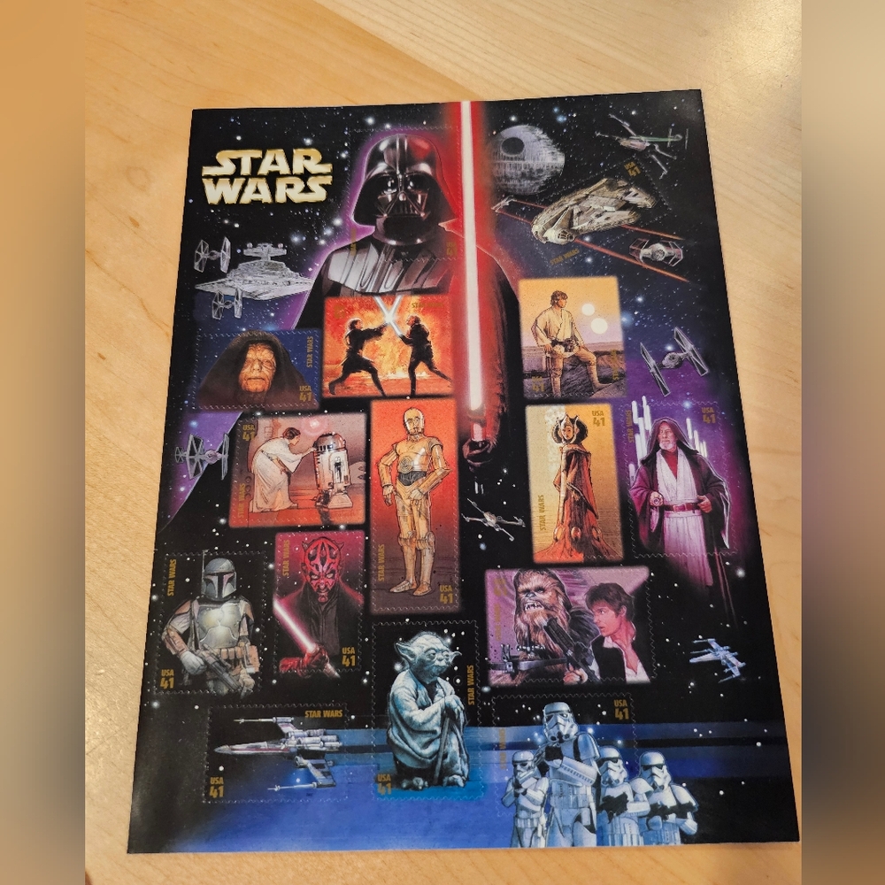 Usps star wars stamp sheet